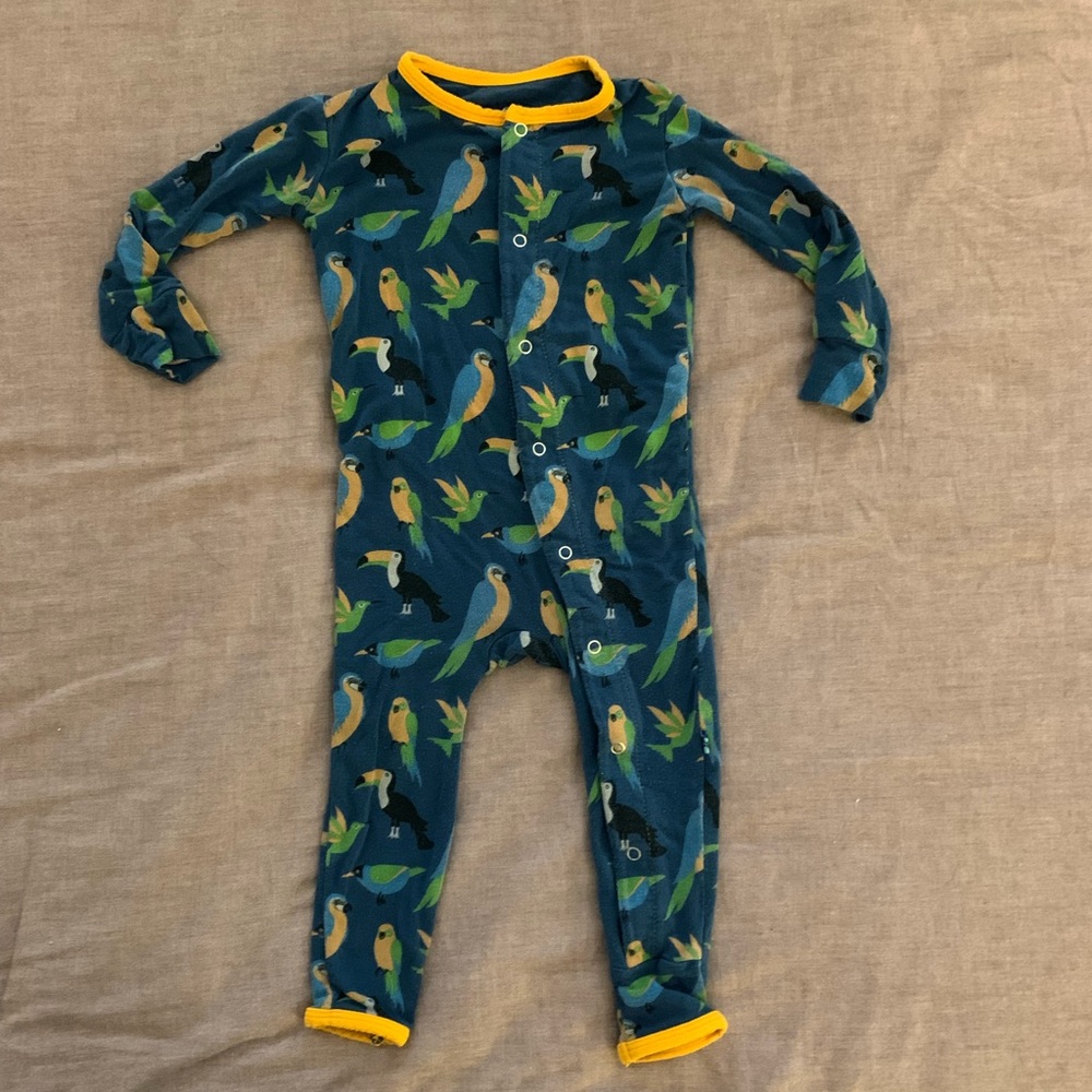 Kickee Pants Bird Design Baby Boy Coverall